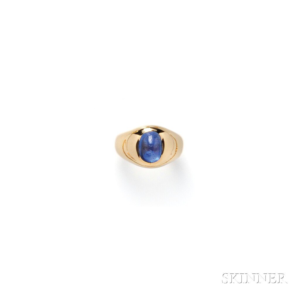 Appraisal: kt Gold and Sapphire Ring Marcus Co set with a