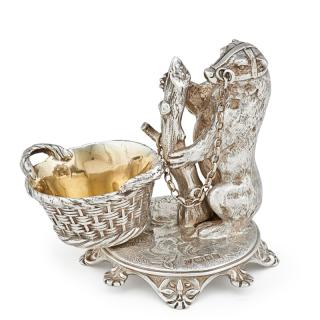 Appraisal: NOVELTY SILVER SALT CELLAR In the form of a bear