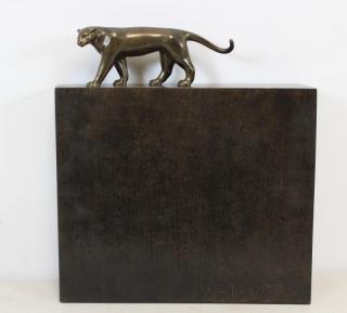 Appraisal: ESTEVES Roberto Signed Patinated Metal Sculpture Signed and dated Roberto