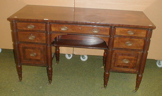 Appraisal: A William IV mahogany writing or dressing table on turned