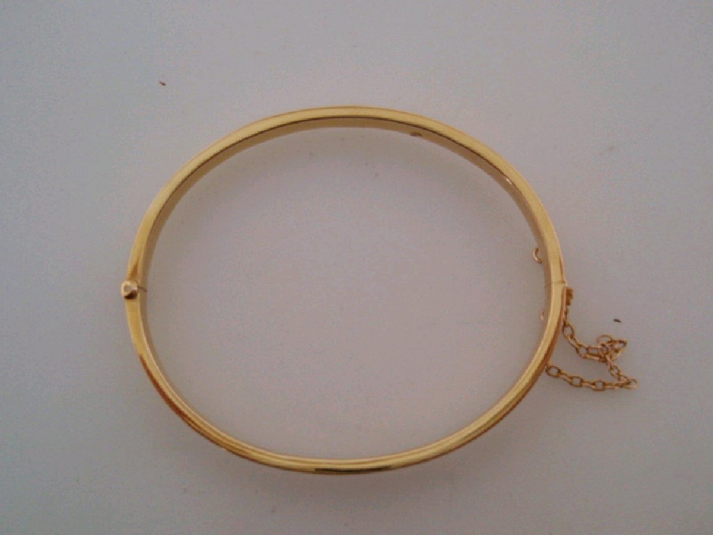 Appraisal: A child's hinged bangle ct gold Birmingham g