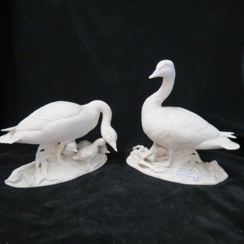 Appraisal: Boehm Porcelain Pair of Figurines Canadian Geese early white finish