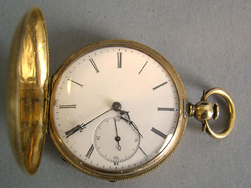 Appraisal: M Lebrun Co Swiss K gold ladies key-wind pocket watch