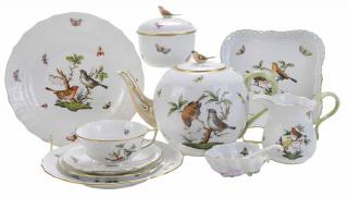 Appraisal: Herend Rothschild Bird Service for Thirteen Pieces Hungarian porcelain th