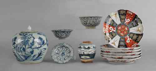 Appraisal: Six Imari shallow bowls dia together with five other blue