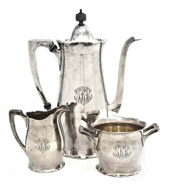 Appraisal: An American Sterling Silver Coffee Set Wallace comprising a coffee