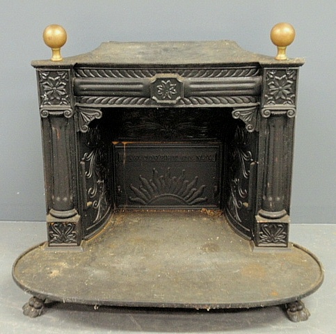 Appraisal: - Cast iron Franklin stove signed H W Covert Co