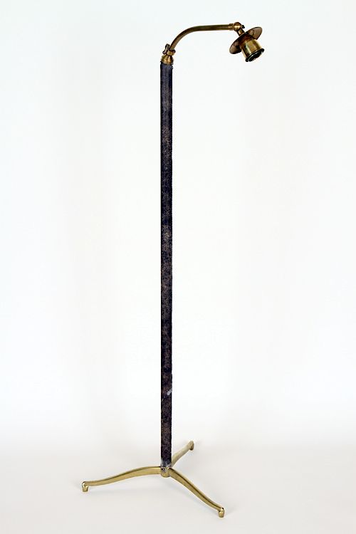 Appraisal: BRASS FLOOR LAMP MANNER OF JACQUES ADNET C A brass