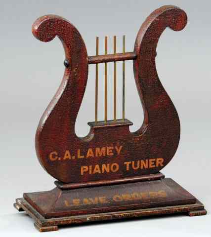 Appraisal: PIANO TUNER WOOD TRADE DISPLAY Done in wood reads ''C