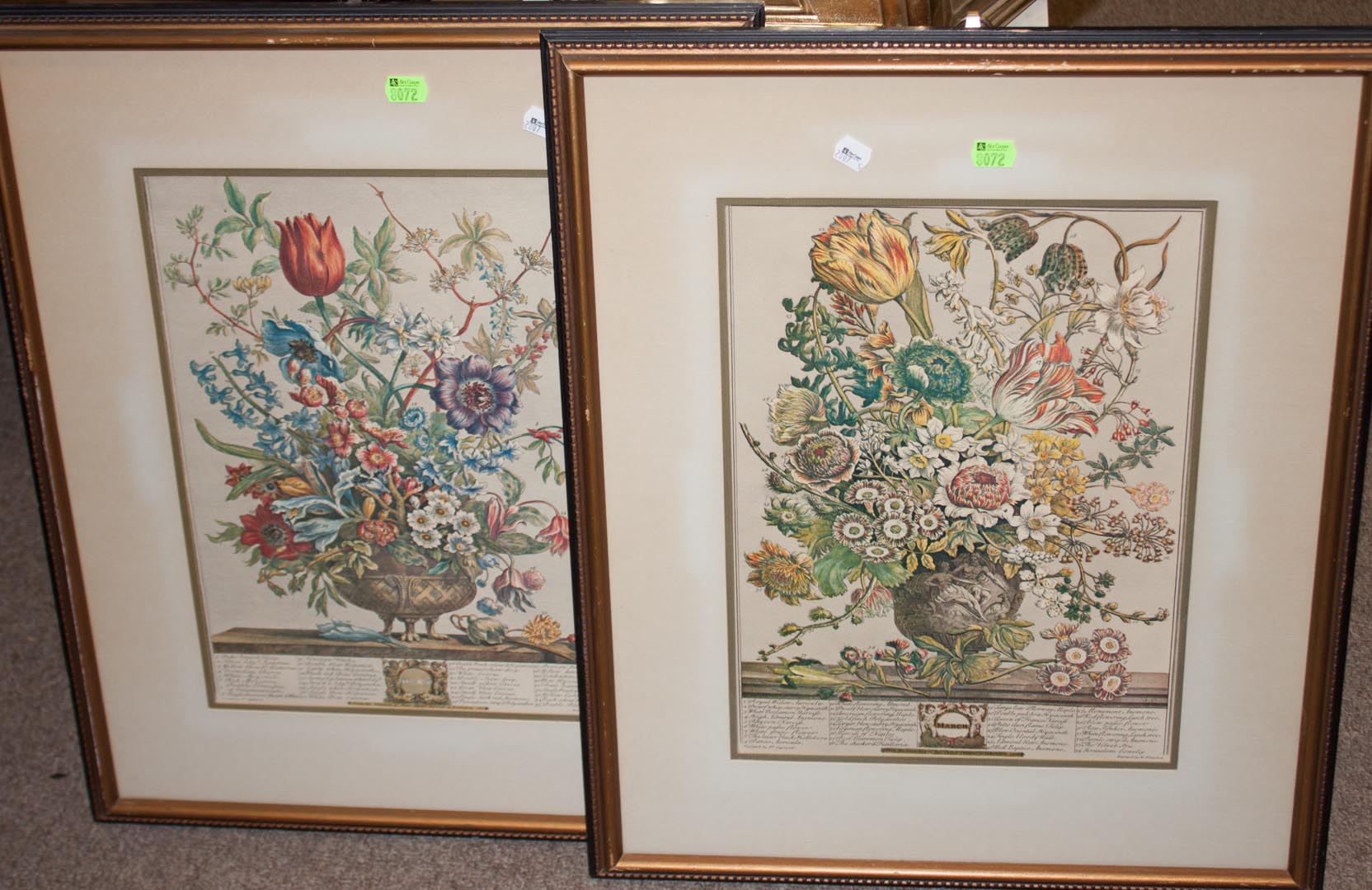 Appraisal: Three framed Williamsburg calendar prints