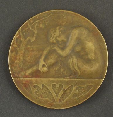 Appraisal: A French bronze medallion cast from a model by Ovide