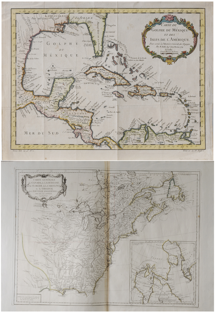 Appraisal: Two French Maps of the Americas th century Carte Du