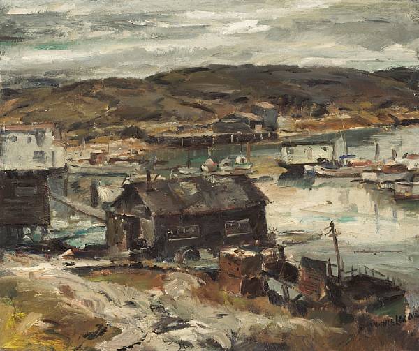 Appraisal: Maurice Logan - Storm over Clark's Cove signed 'Maurice Logan'