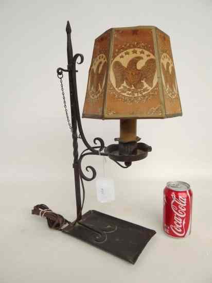 Appraisal: Arts and Crafts wrought iron table lamp '' Ht