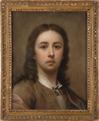 Appraisal: ATTRIBUTED TO ANTON RAPHAEL MENGS PORTRAIT Pastel on paper mounted