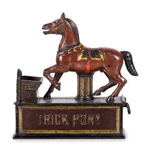 Appraisal: A 'Trick Pony' Cast Iron Mechanical Bank American th Century