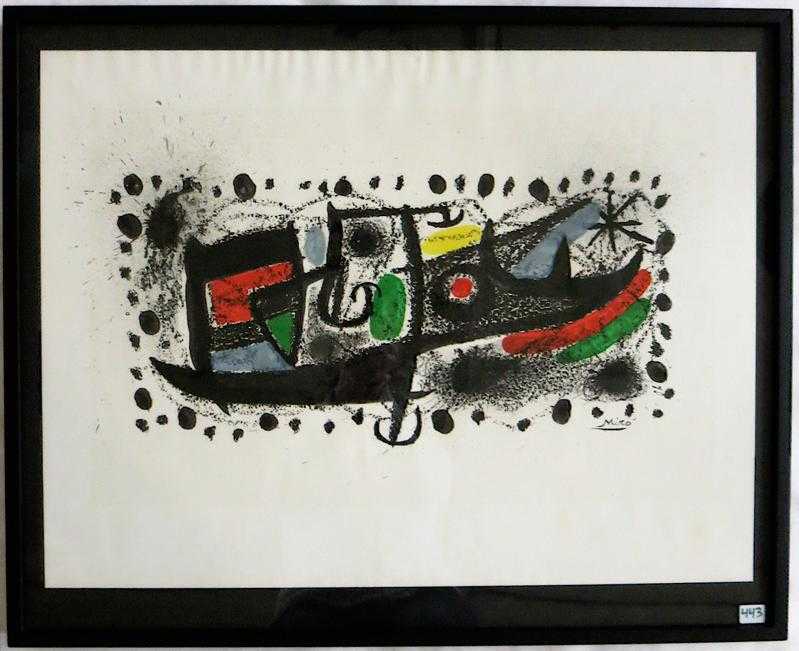 Appraisal: JOAN MIRO LITHOGRAPH Spain France - Star Scene Paper measures