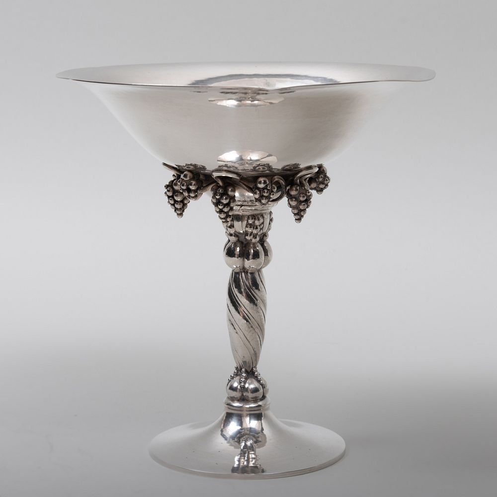 Appraisal: Georg Jensen Silver Tazza Marked 'Sterling' post x in diam