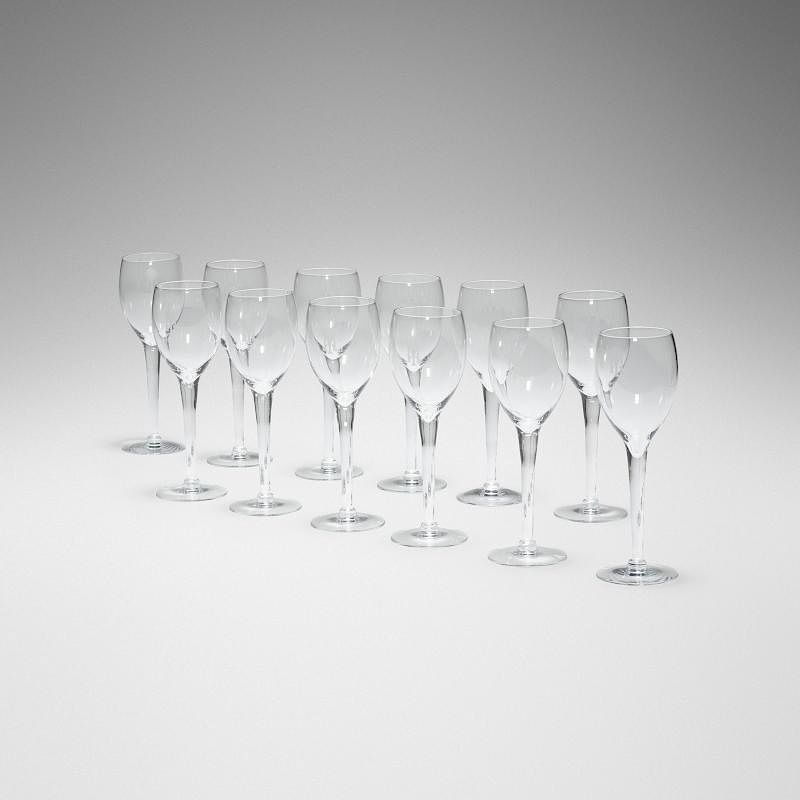 Appraisal: Maxim's de Paris wine glasses set of twelve Maxim's de