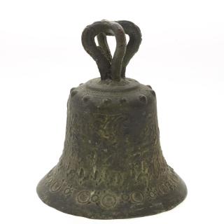 Appraisal: Antique Sino-Tibetan bronze temple bell Possibly th c h x