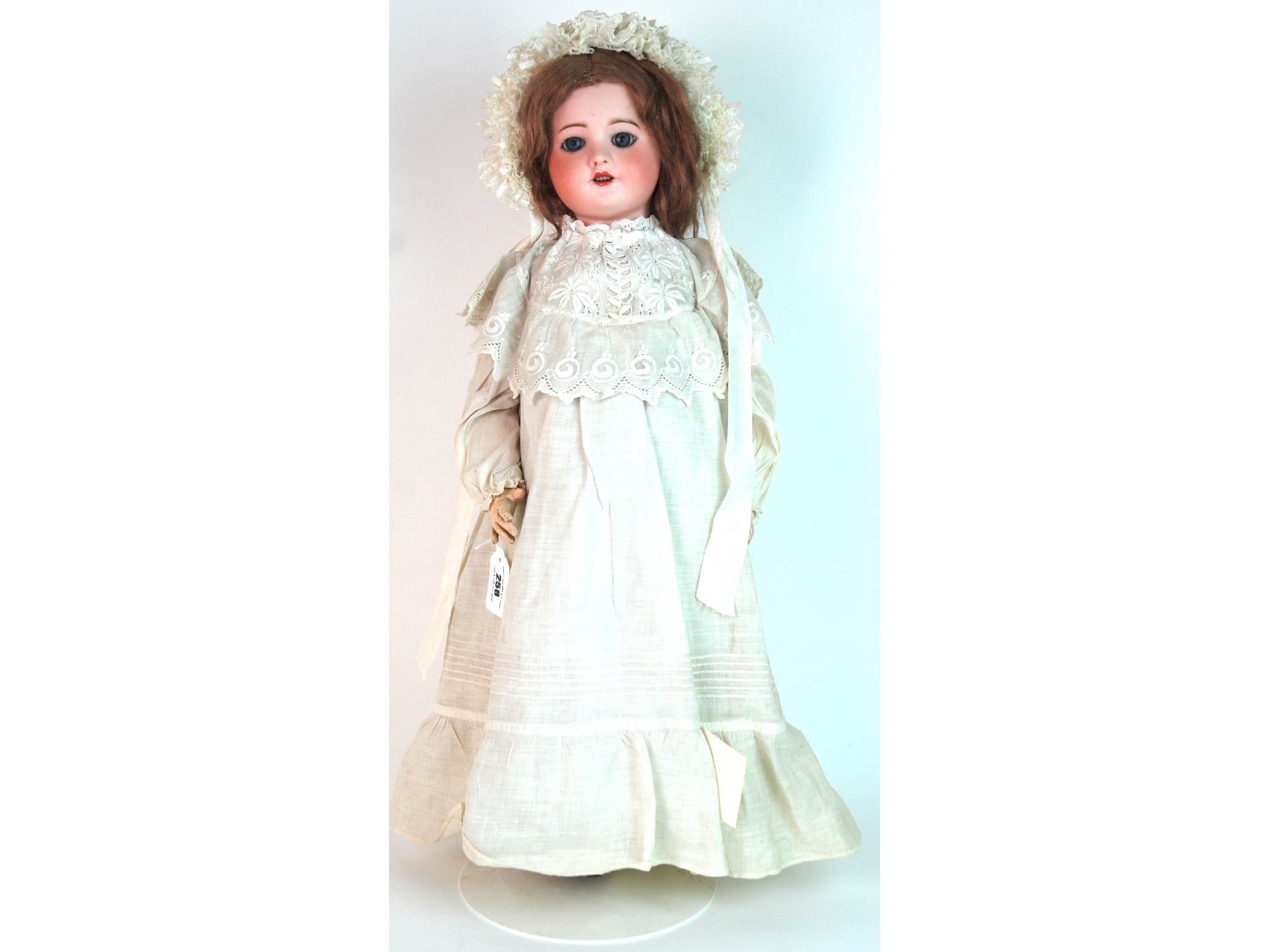 Appraisal: A French SFBJ bisque-headed dollwith open and close blue eyes