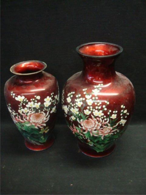 Appraisal: Cloisonne Vases From an East nd Street NYC estate