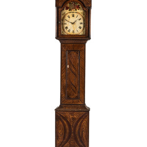 Appraisal: A Federal Grain-Paint Decorated Tall Case Clock Circa with a