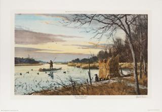 Appraisal: Ogden M Pleissner - Dawn on The Duck Marsh signed