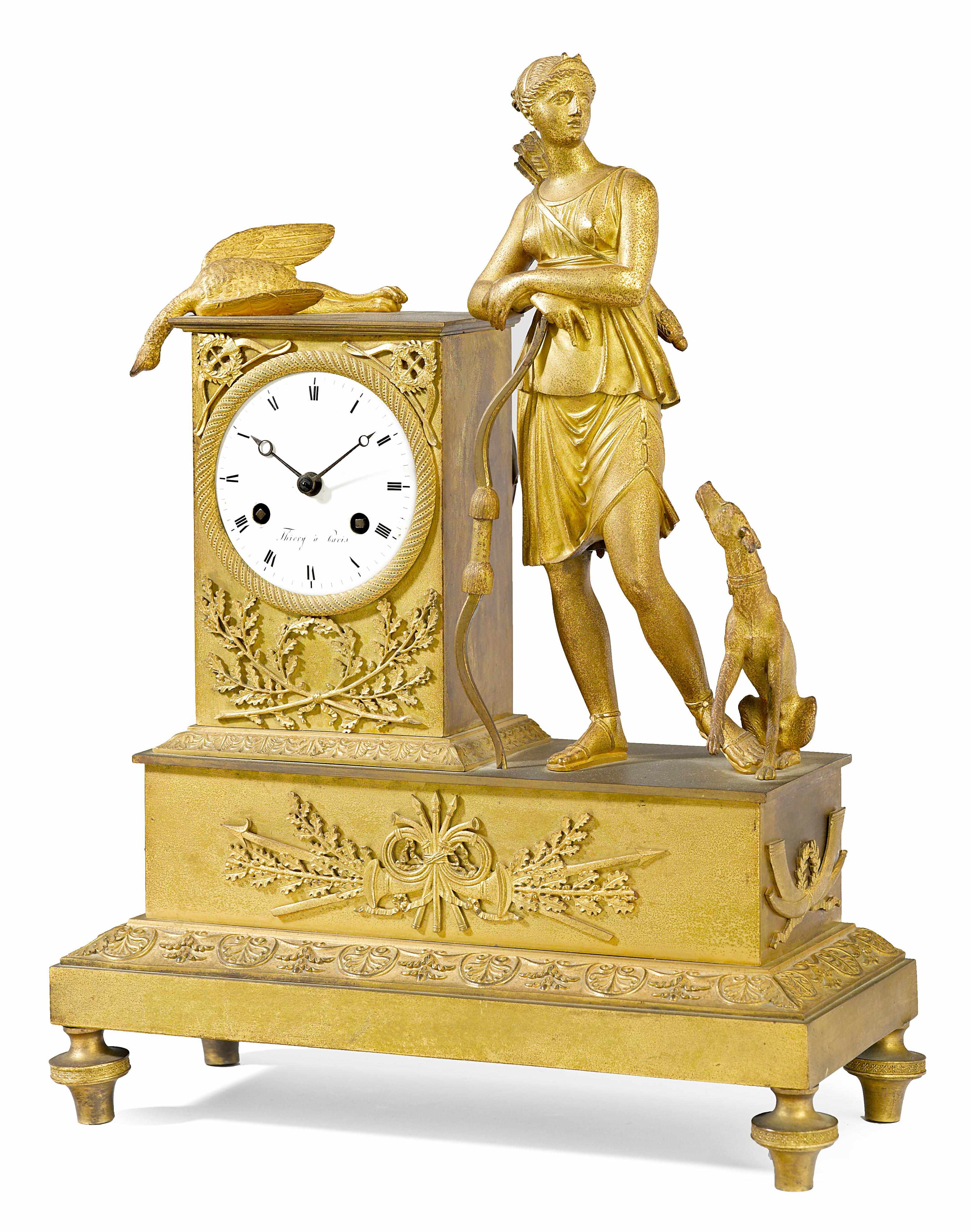 Appraisal: A Charles X gilt bronze mantel clock second quarter th