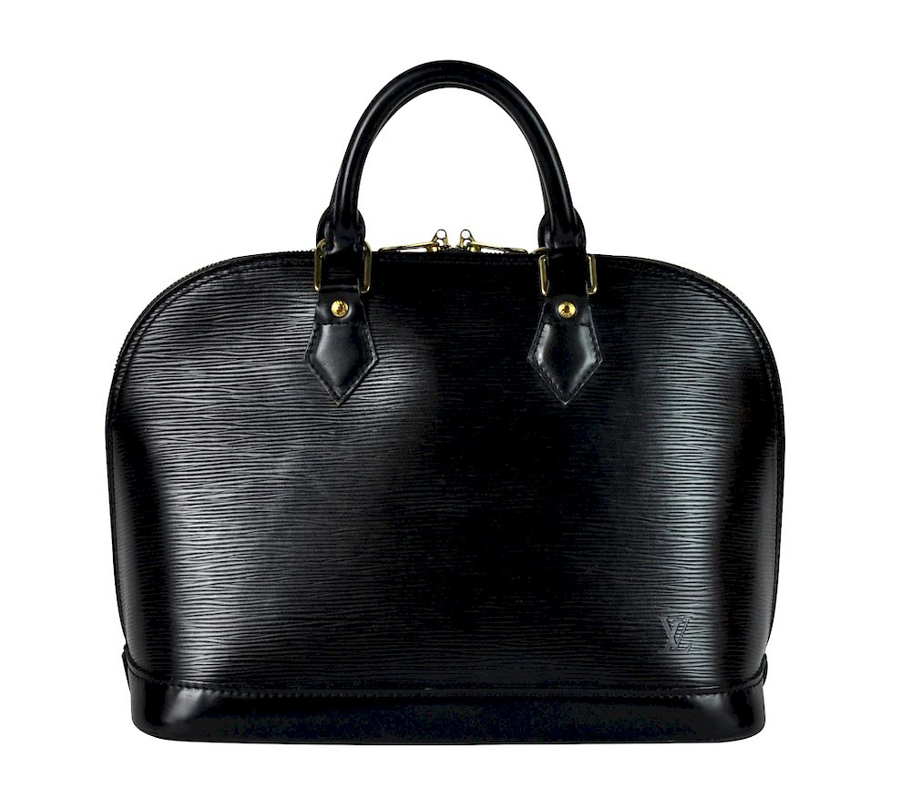 Appraisal: Black Epi Leather Louis Vuitton 'Alma' PM Bag Louis Vuitton