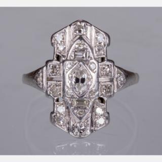 Appraisal: A Platinum and Diamond Ring A Platinum and Diamond Ring