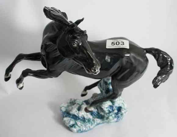 Appraisal: Royal Doulton Prestige Model of a Black Horse Nightfall HN