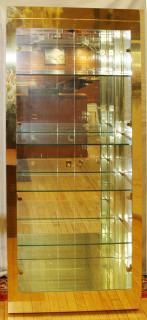 Appraisal: DISPLAY CABINET MATE TO PREVIOUS H W Brass finish case