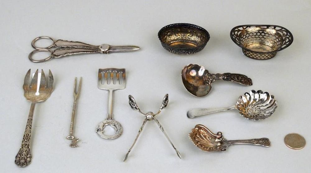 Appraisal: Group Small Sterling Silver Plate Items Group of small sterling