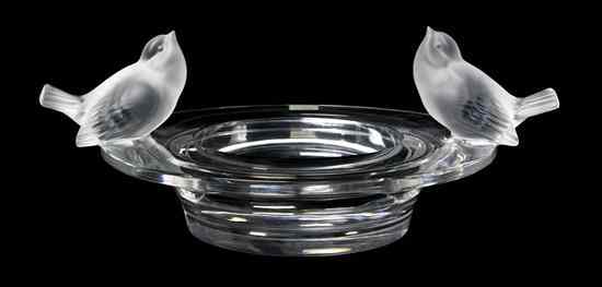 Appraisal: A Lalique Molded and Frosted Glass Centerbowl Deux Moineax of