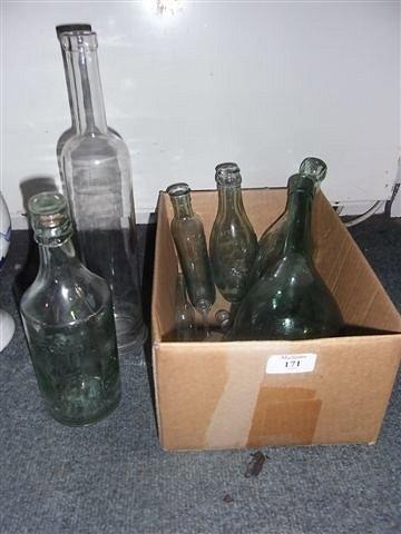 Appraisal: VARIOUS GLASS MEDICINE BOTTLES stirrers and other pieces