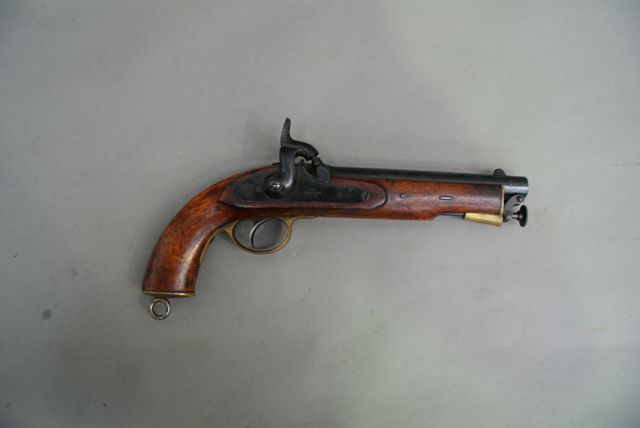 Appraisal: A British East Indian Government percussion dragoon pistol caliber inch