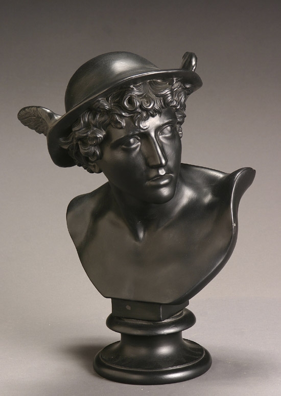 Appraisal: Wedgwood Black Basalt Bust of Mercury Dated Impressed on back