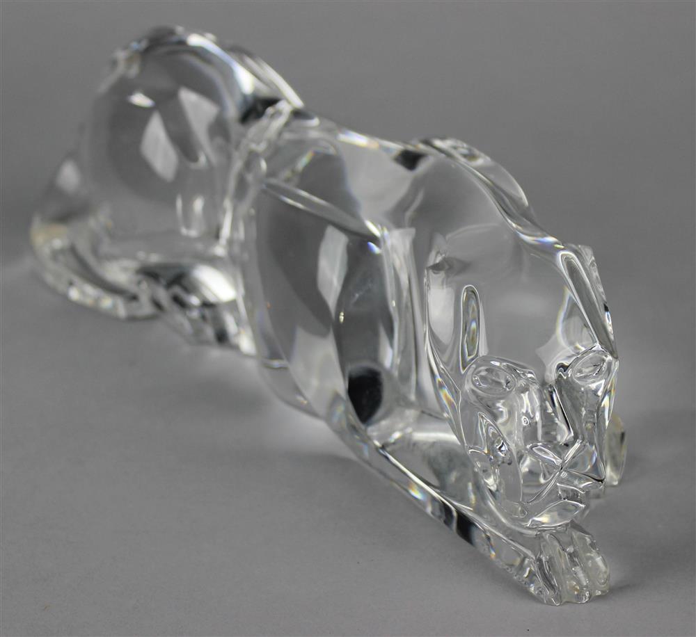 Appraisal: BACCARAT GLASS MODEL OF A PANTHER incised and stenciled marks