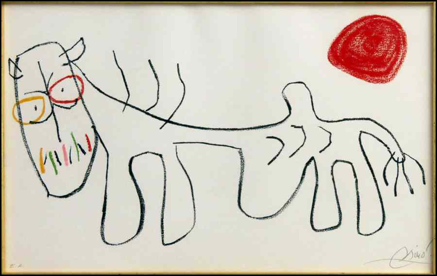 Appraisal: JOAN MIRO SPANISH - L'ENFANCE D'UBU - PLATE Color lithograph