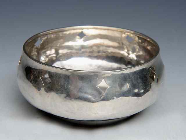 Appraisal: A Liberty Co 'Cymric' hammered silver bowl Birmingham No the