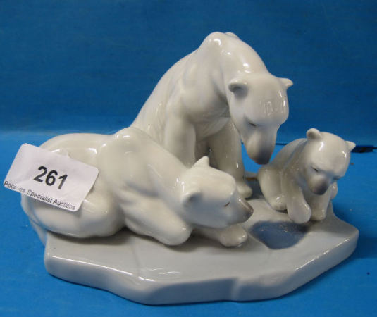 Appraisal: Lladro Figure Group of Bear Cubs Bearly Love height cm