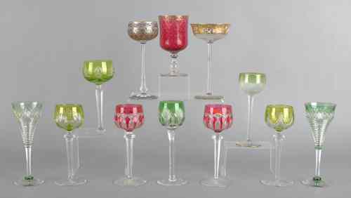 Appraisal: Collection of glass wines to include cut to clear and