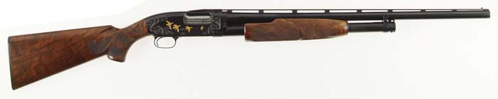 Appraisal: VERY RARE CASED WINCHESTER Y-SERIES PIGEON GRADE PUMP SHOTGUN BBL