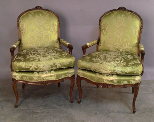 Appraisal: Pair of French fauteuils