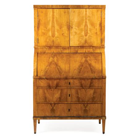 Appraisal: Biedermeier Birch Cylinder Desk Estimate -