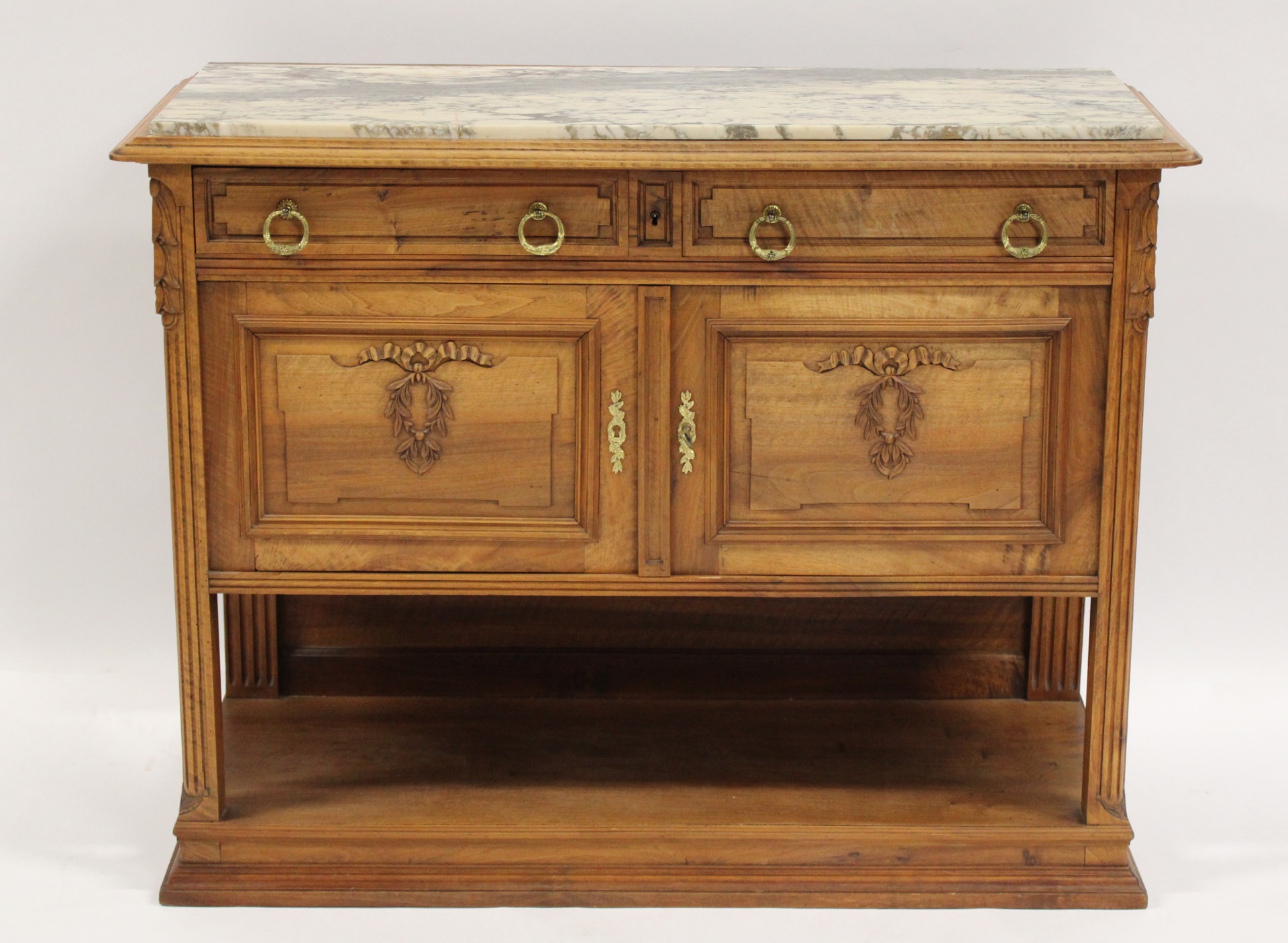 Appraisal: Antique French Carved Marbletop Server From a New Jersey estate