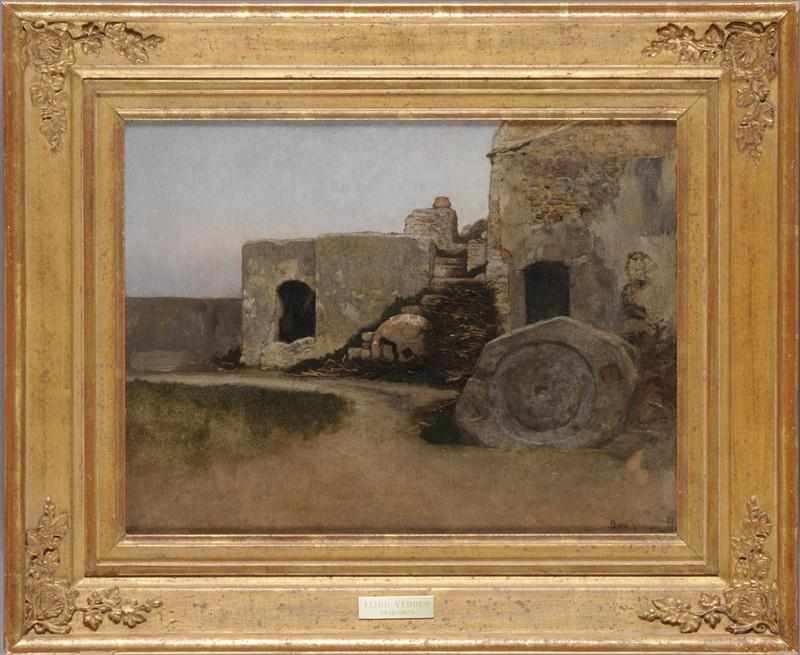 Appraisal: ELIHU VEDDER - ''THE OLD MILL BORDIGHERA'' Oil on canvas