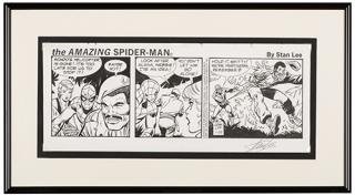 Appraisal: Lee Stan Original Newspaper Comic Strip Art for The Amazing