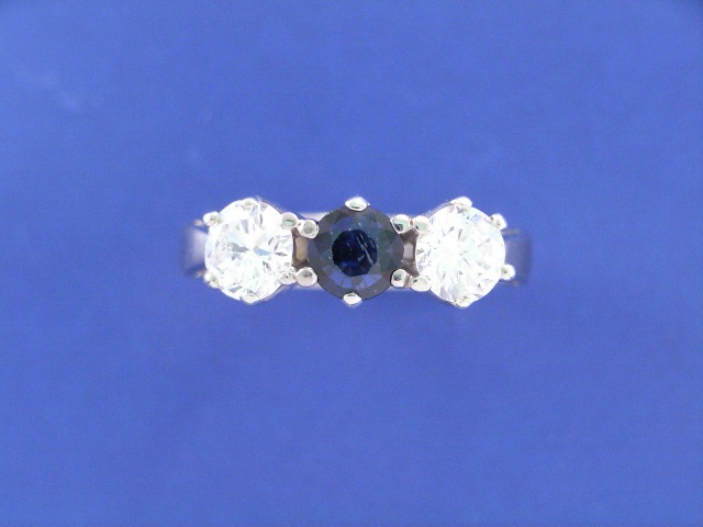 Appraisal: An ct white gold sapphire and two diamond set dress